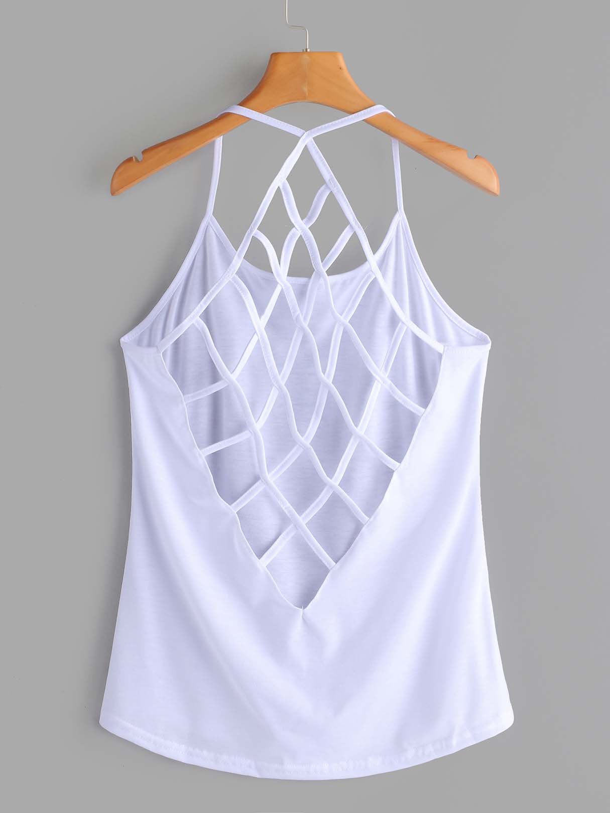 NEW FEELING Womens White Camis