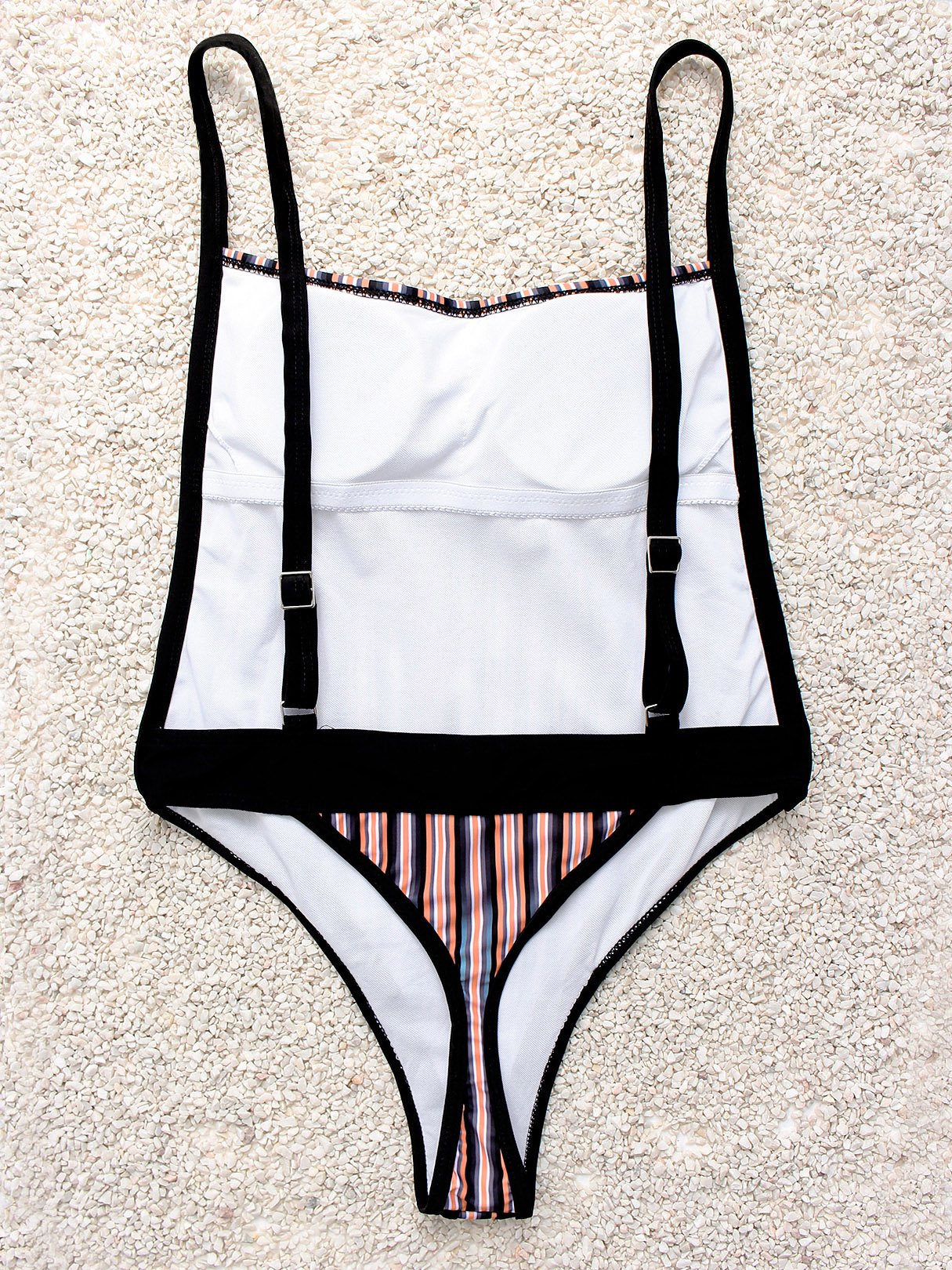 NEW FEELING Womens Striped One-Pieces