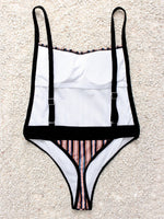 NEW FEELING Womens Striped One-Pieces