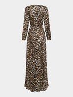 NEW FEELING Womens Leopard V-Neck Dresses