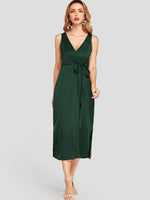 NEW FEELING Womens Green Midi Dresses