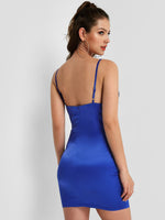 NEW FEELING Womens Blue V-Neck Dresses