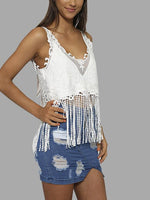 NEW FEELING Womens White Camis