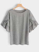 Wholesale Half Sleeve Round Neck Grey T-Shirt