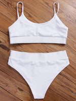 NEW FEELING Womens White Bikinis
