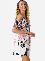 OEM Ladies White Floral Dresses