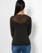 NEW FEELING Womens Black T-Shirts