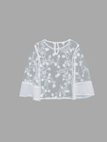 NEW FEELING Womens White Blouses