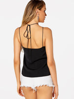 NEW FEELING Womens Black Camis