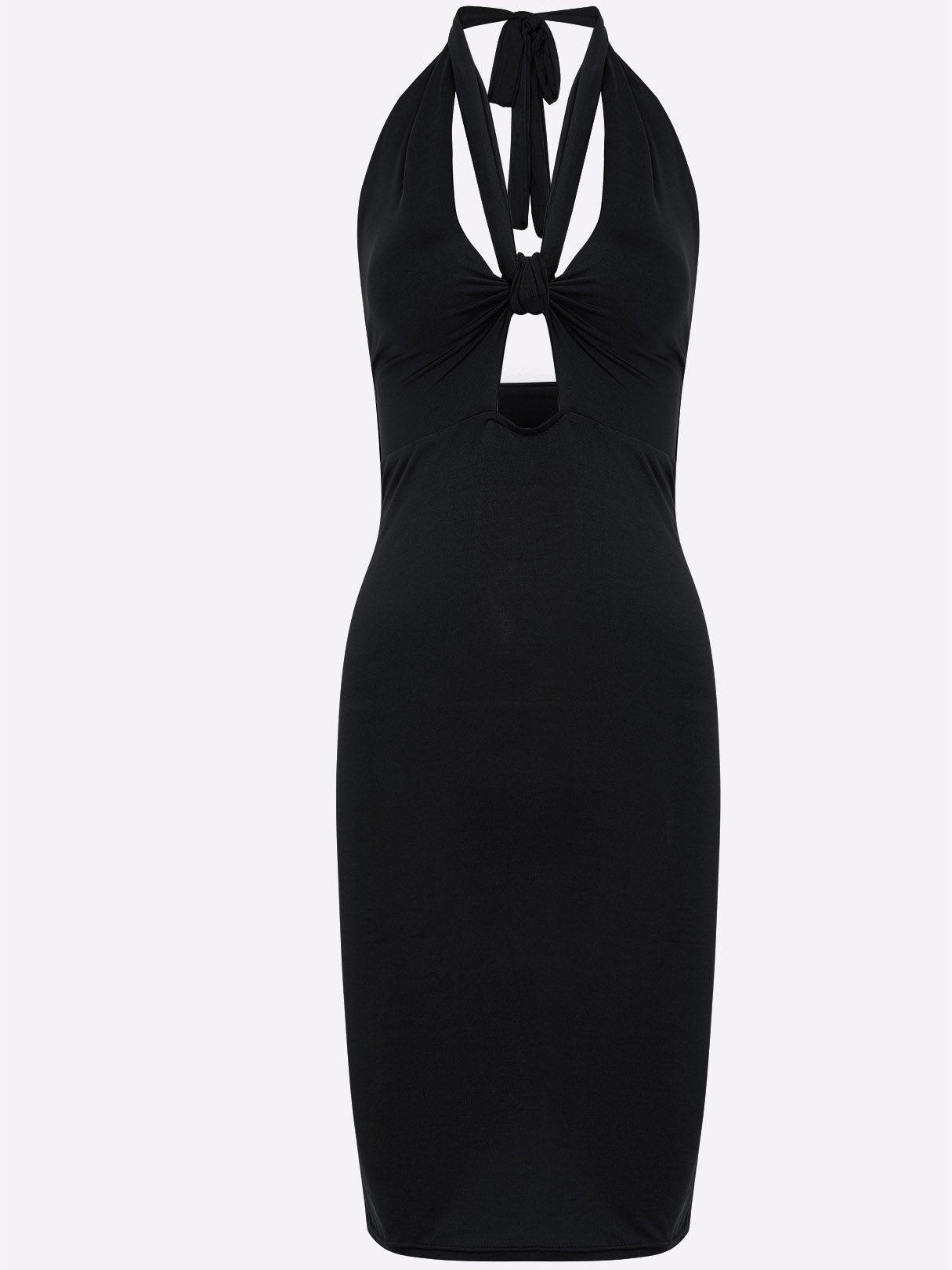 OEM Ladies Black Midi Dresses