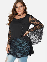 OEM Ladies Black Plus Size Tops