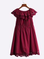 OEM Ladies Burgundy Mini Dresses