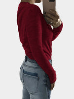 NEW FEELING Womens Burgundy T-Shirts