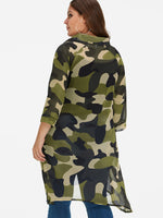 NEW FEELING Womens Camo Plus Size Tops