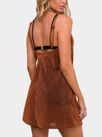 NEW FEELING Womens Gold Mini Dresses