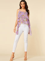 NEW FEELING Womens Purple Camis