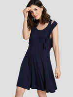 NEW FEELING Womens Navy Casual Dresses