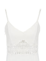 OEM Ladies White V-Neck Dresses