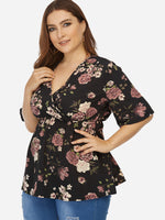 OEM Ladies Black Plus Size Tops