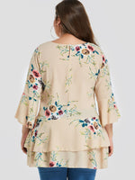 NEW FEELING Womens Khaki Plus Size Tops