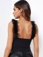 NEW FEELING Womens Black Camis