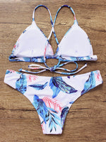 NEW FEELING Womens White Bikinis