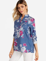 OEM Ladies Blue Blouses