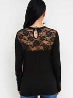 NEW FEELING Womens Black T-Shirts