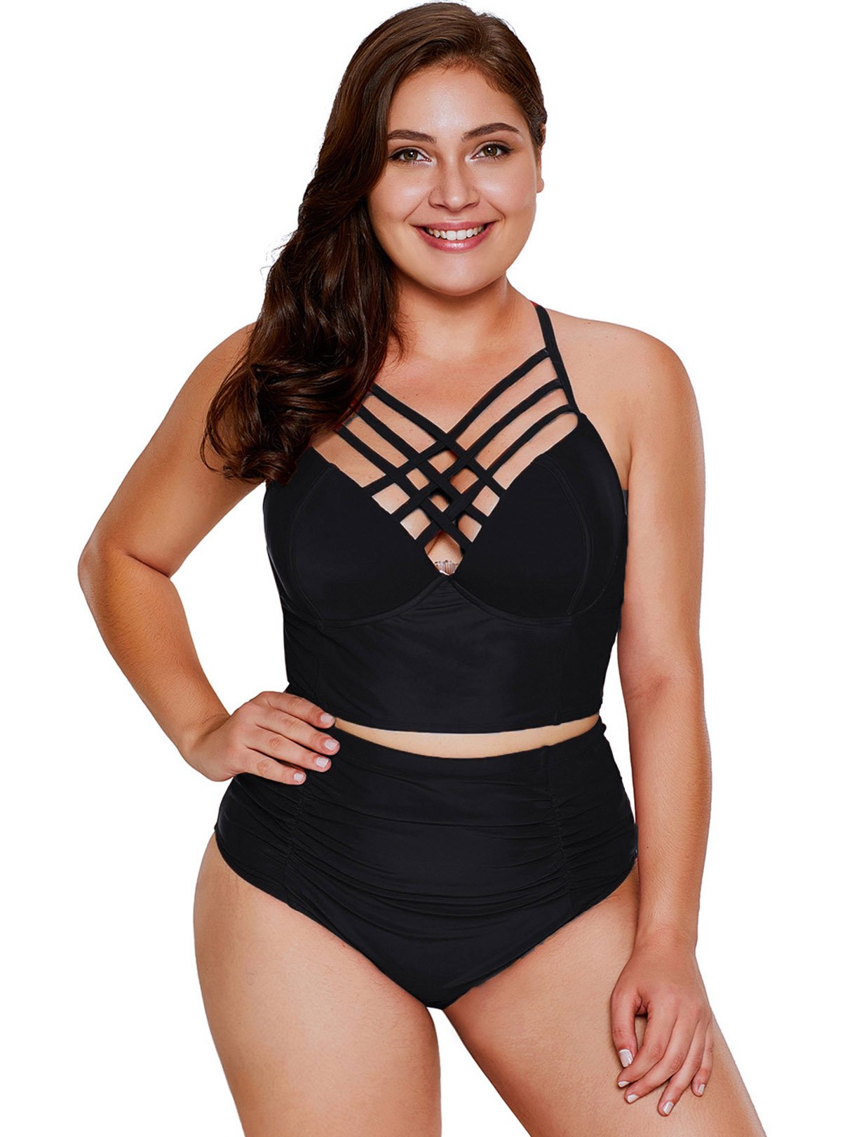 ODM Ladies Sleeveless Plus Size Swimwear