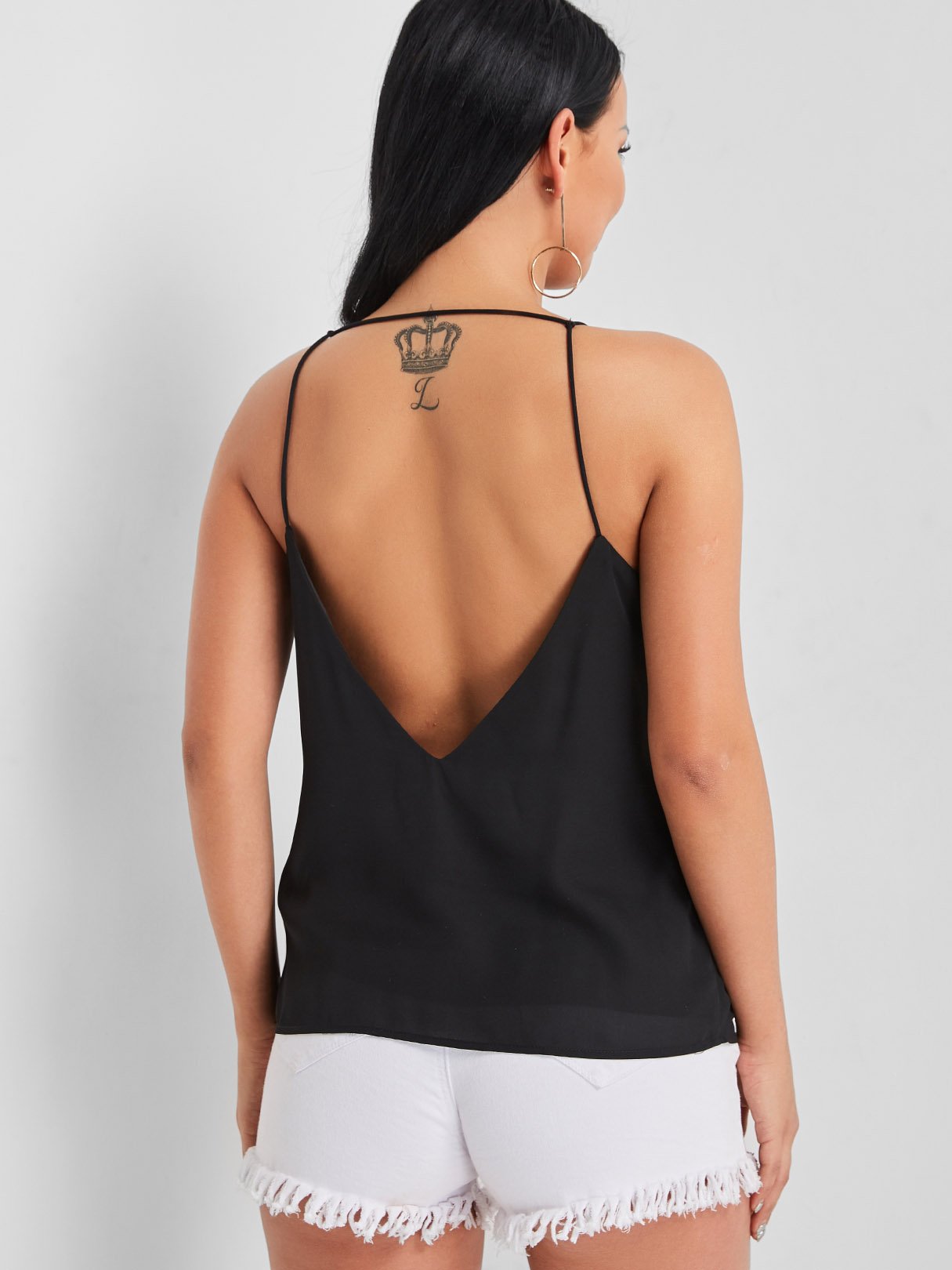 NEW FEELING Womens Black Camis