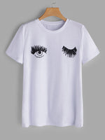 Wholesale Crew Neck Printed Short Sleeve White T-Shirts