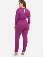 NEW FEELING Womens Purple Plus Size Bottoms