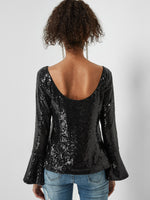 NEW FEELING Womens Black T-Shirts