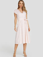 NEW FEELING Womens Pink Midi Dresses