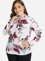 Custom Womens Floral Print Plus Size Tops