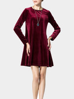 NEW FEELING Womens Burgundy Casual Dresses