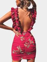 NEW FEELING Womens Rose Floral Dresses