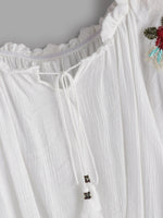 OEM Ladies White Plus Size Tops