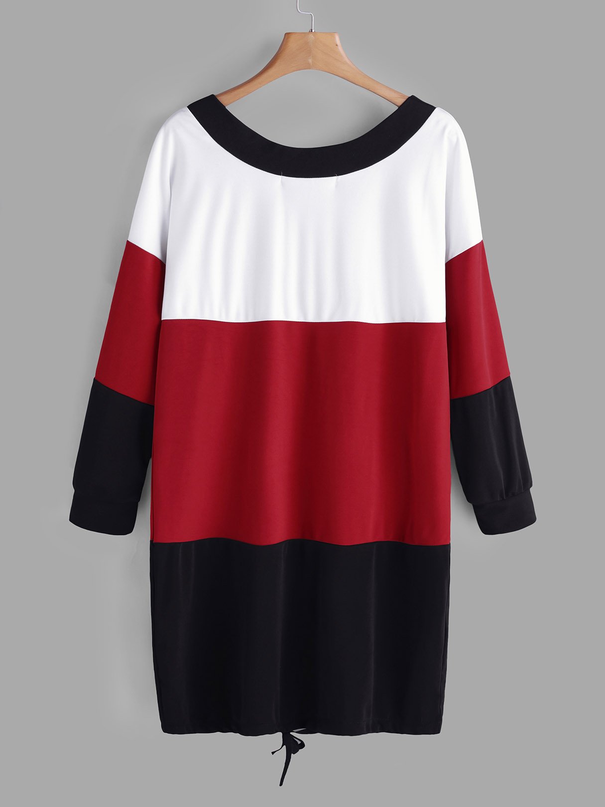 NEW FEELING Womens Color Block V-Neck Dresses