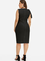 NEW FEELING Womens Black Plus Size Dresses