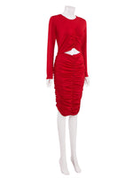 OEM Ladies Red Midi Dresses