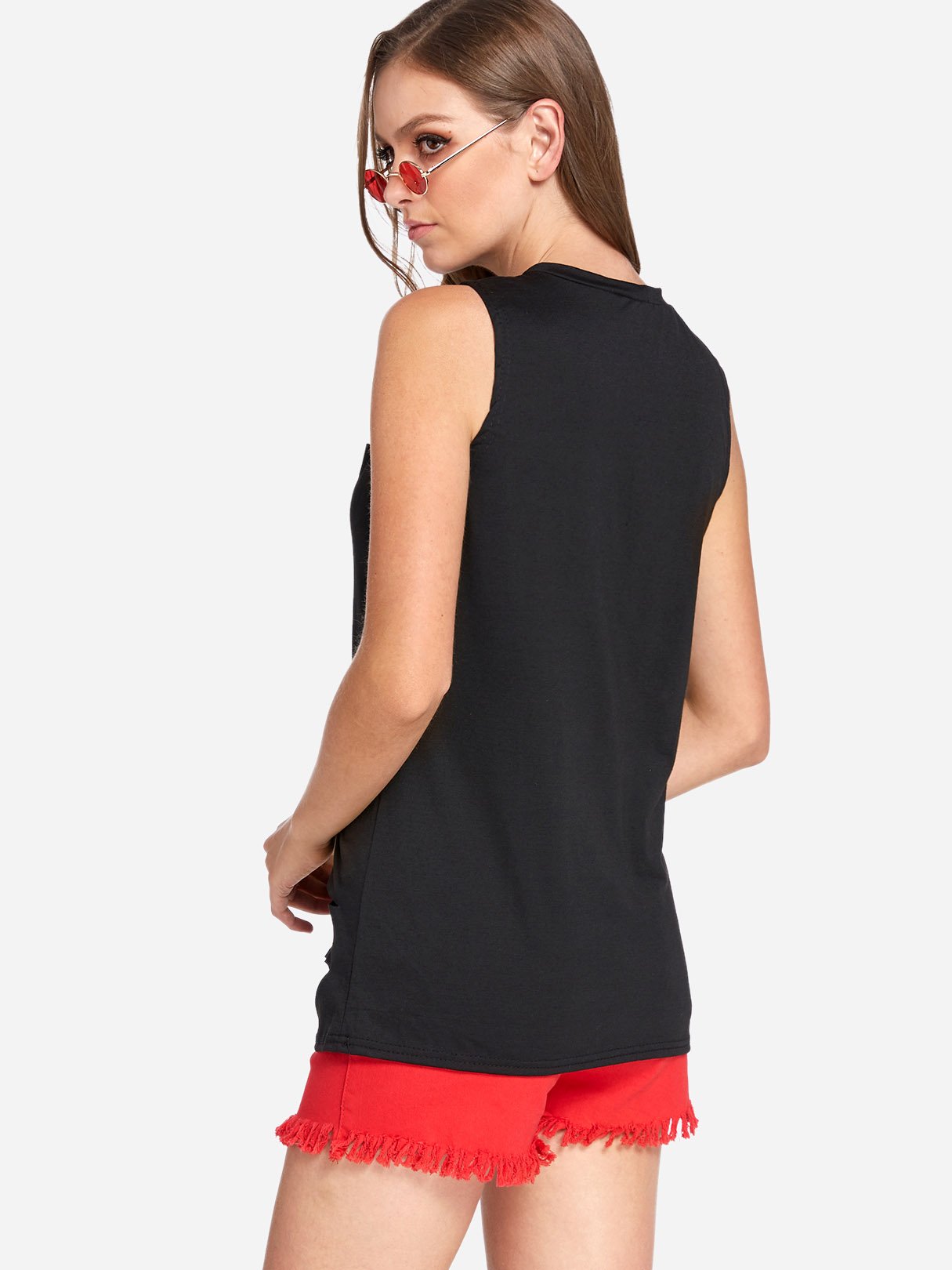 NEW FEELING Womens Black Camis