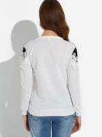 NEW FEELING Womens Black & White T-Shirts