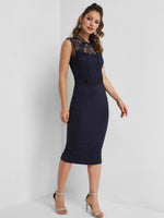 OEM Ladies Navy Midi Dresses