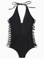 NEW FEELING Womens Black One-Pieces
