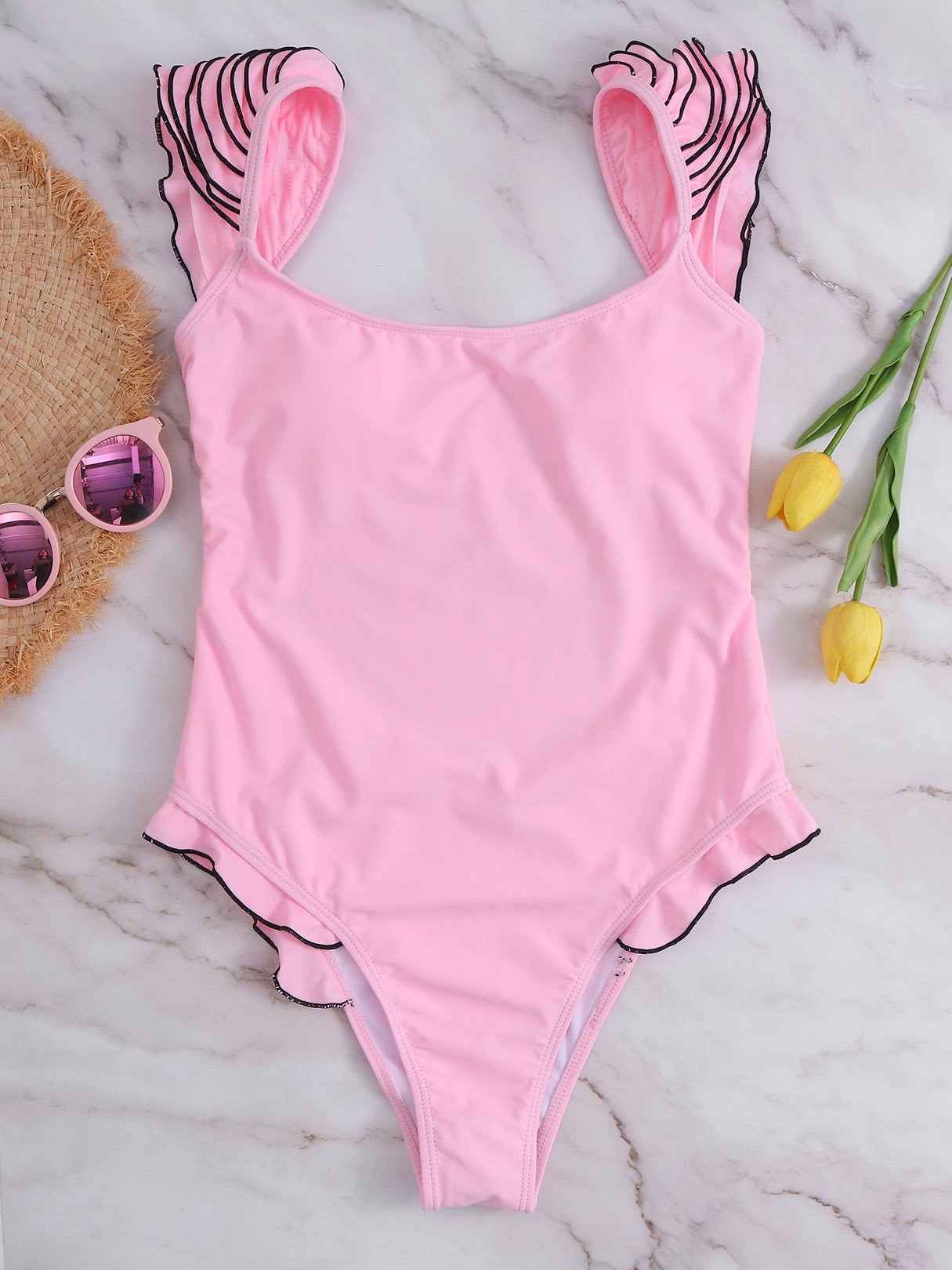 Wholesale Round Neck Backless One-Pieces Swimwears