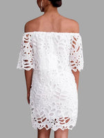 NEW FEELING Womens White Off The Shoulder Dresses