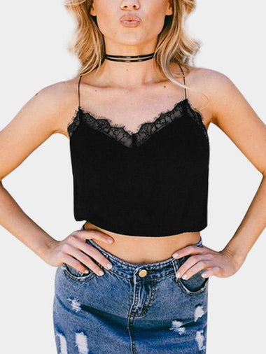 Wholesale Lace Trim Details V-Neck Cami