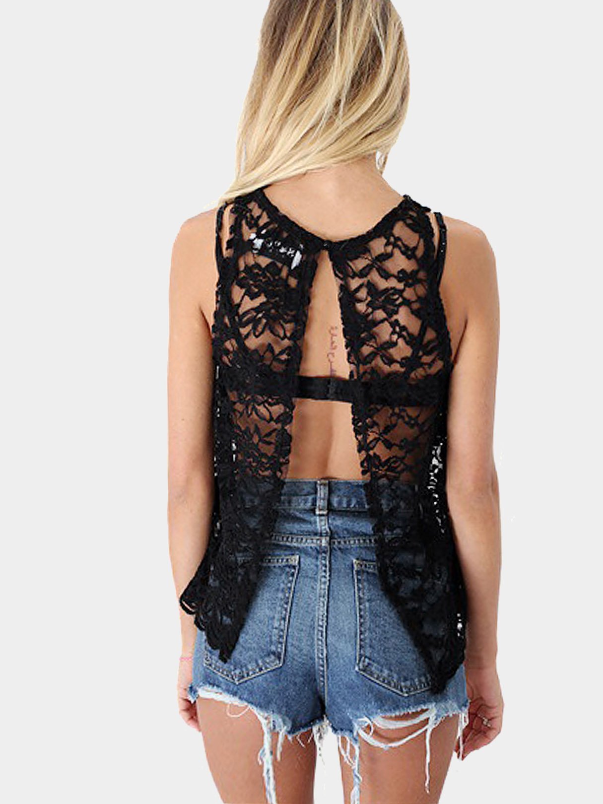 NEW FEELING Womens Black Camis