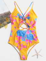 NEW FEELING Womens Yellow Bikinis